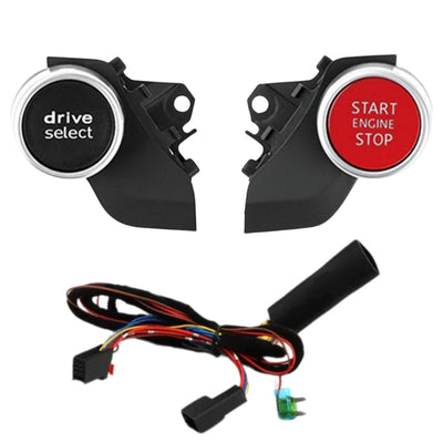 Bouton Start Modes Audi R8 Noir Chrome - vue de trois-quarts - Becquet Voiture