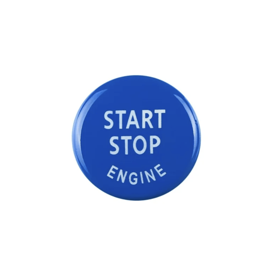 Bouton Start-Stop bleu BMW Série 3 E92 E93 - vue de face - Becquet Voiture