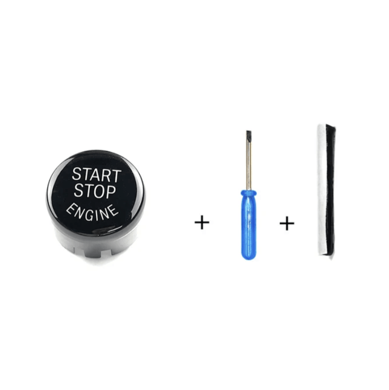 Bouton Start-Stop performance BMW couleurs - packshot studio - Becquet Voiture