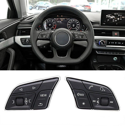 Boutons Commandes Volant Audi A3 A4 A5 Q3 Q5 - vue de dessus - Becquet Voiture