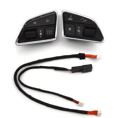 Boutons Commandes Volant Audi A3 A4 A5 Q3 Q5 - vue de trois-quarts - Becquet Voiture
