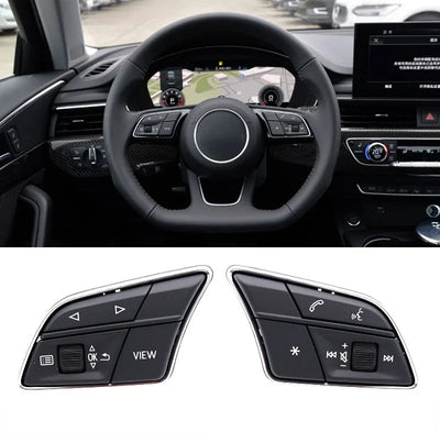 Boutons Commandes Volant Audi A3 A4 A5 Q3 Q5 - vue rapprochée - Becquet Voiture