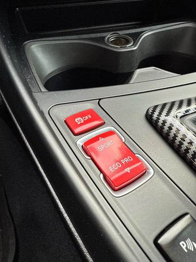 Boutons Console Centrale Modes Conduite Performance BMW Série 2 F22 - détail du montage - Becquet Voiture