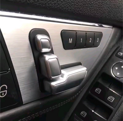 Boutons Réglage Sièges Avant Mercedes CLS W218 Noir Chrome - vue arrière - Becquet Voiture