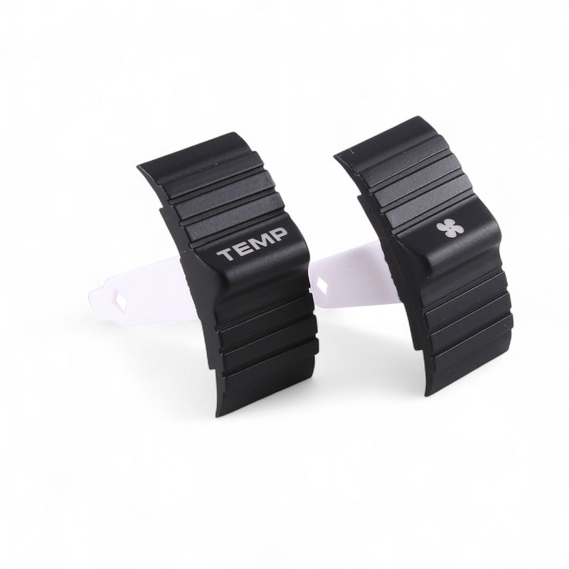 Boutons volume climatisation Porsche 911 Type 997 set 2 - vue de trois-quarts - Becquet Voiture
