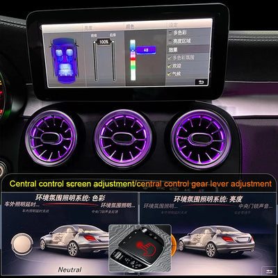 Buse de Turbine Lumière d'Ambiance Mercedes Classe C E S - installé sur véhicule - Becquet Voiture