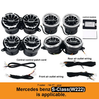 Buse de Turbine Lumière d'Ambiance Mercedes Classe C E S - vue rapprochée - Becquet Voiture