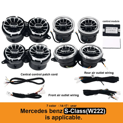 Buse de Turbine Lumière d'Ambiance Mercedes Classe C E S - vue rapprochée - Becquet Voiture