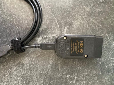 Câble Diagnostic Vagcom VCDS HEX-V2 VAG 1995-2023 - vue de profil - Becquet Voiture