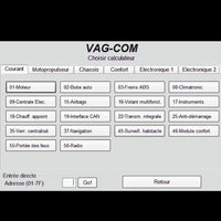 VCDS HEX V2 VAG COM OBD Diagnostic Cable French English - rear view - Becquet Voiture