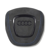 Cache Airbag Audi B7 Cuir Alcantara Surpiqure - vue arrière 2 - Becquet Voiture