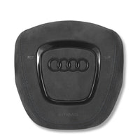 Cache Airbag Audi B7 Cuir Alcantara Surpiqure - vue de profil 2 - Becquet Voiture