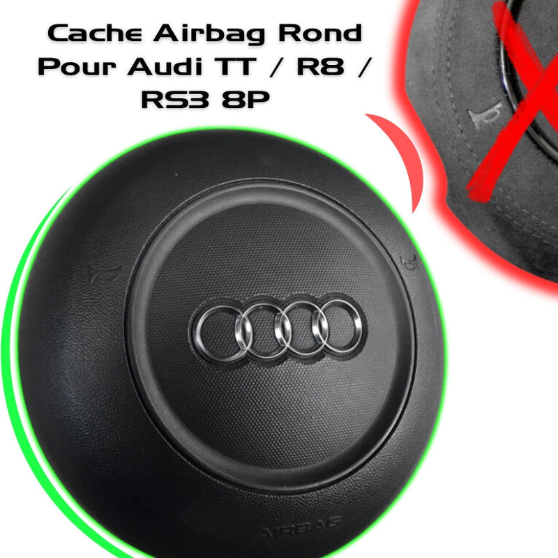 Cache Airbag Audi B8 Cuir Alcantara Avant 2017 - en situation 2 - Becquet Voiture
