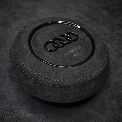 Cache Airbag Audi B8 Cuir Alcantara Avant 2017 - packshot studio 2 - Becquet Voiture