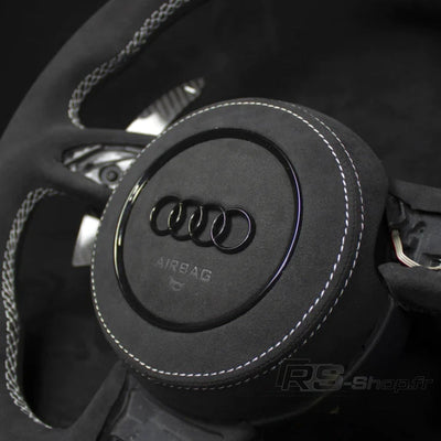 Cache Airbag Audi B8 Cuir Alcantara Avant 2017 - vue arrière 2 - Becquet Voiture