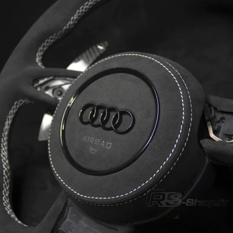 Cache Airbag Audi B8 Cuir Alcantara Avant 2017 - vue arrière 2 - Becquet Voiture