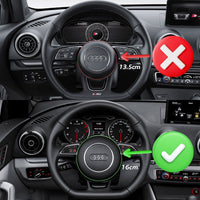 Cache Airbag Audi B8 Cuir Alcantara Avant 2017 - vue de dessus 2 - Becquet Voiture