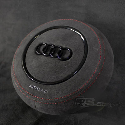 Cache Airbag Audi B8 Cuir Alcantara Avant 2017 - vue de profil 2 - Becquet Voiture