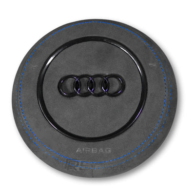Cache Airbag Audi B8 Cuir Alcantara Avant 2017 - vue de profil 3 - Becquet Voiture