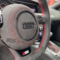 Cache Airbag Audi B8 Cuir Alcantara Avant 2017 - vue de profil - Becquet Voiture