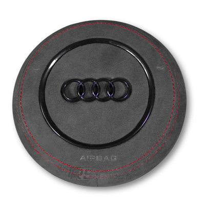 Cache Airbag Audi B8 Cuir Alcantara Avant 2017 - vue de trois-quarts 3 - Becquet Voiture