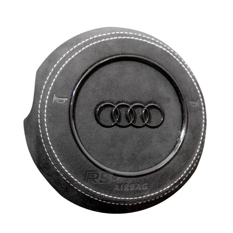Cache Airbag Audi B8 Cuir Alcantara Avant 2017 - vue de trois-quarts - Becquet Voiture