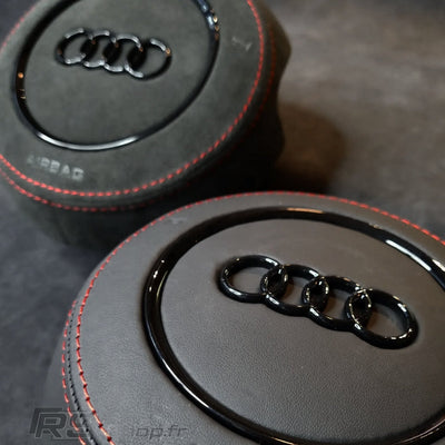 Cache Airbag Audi B8 Cuir Alcantara Avant 2017 - vue rapprochée 2 - Becquet Voiture
