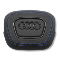Cache Airbag Audi B9.5 Cuir Alcantara Coutures - détail du montage - Becquet Voiture