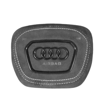 Cache Airbag Audi B9.5 Cuir Alcantara Coutures - en situation - Becquet Voiture