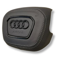 Cache Airbag Audi B9.5 Cuir Alcantara Coutures - installé sur véhicule 2 - Becquet Voiture