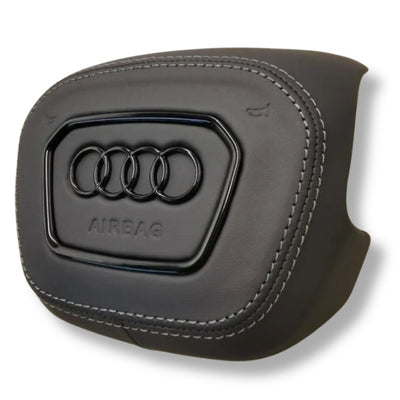 Cache Airbag Audi B9.5 Cuir Alcantara Coutures - installé sur véhicule 2 - Becquet Voiture
