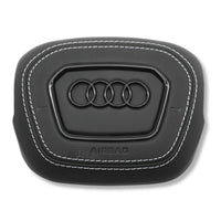Cache Airbag Audi B9.5 Cuir Alcantara Coutures - installé sur véhicule - Becquet Voiture
