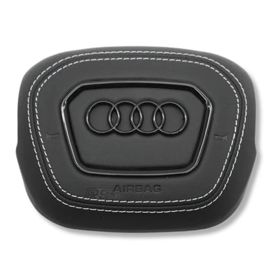 Cache Airbag Audi B9.5 Cuir Alcantara Coutures - installé sur véhicule - Becquet Voiture