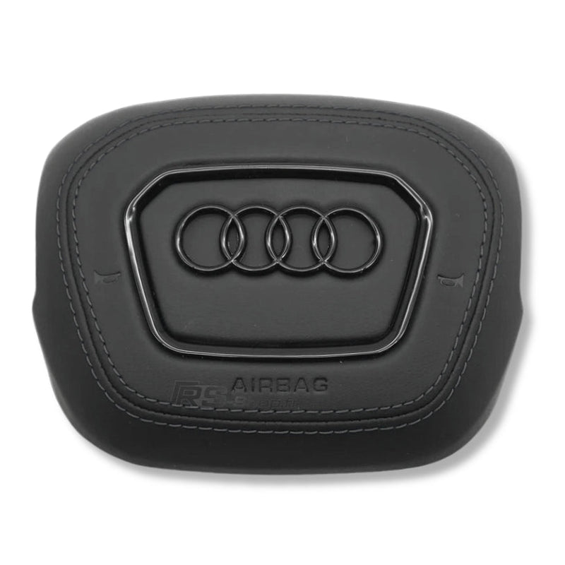 Cache Airbag Audi B9.5 Cuir Alcantara Coutures - packshot studio - Becquet Voiture