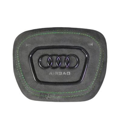 Cache Airbag Audi B9.5 Cuir Alcantara Coutures - vue de face 2 - Becquet Voiture