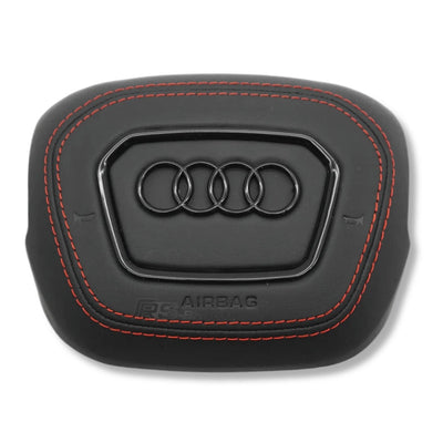 Cache Airbag Audi B9.5 Cuir Alcantara Coutures - vue de face - Becquet Voiture