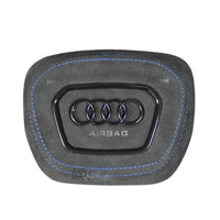 Cache Airbag Audi B9.5 Cuir Alcantara Coutures - vue de profil 2 - Becquet Voiture