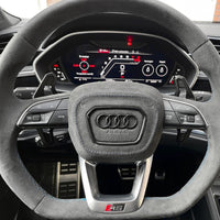 Cache Airbag Audi B9.5 Cuir Alcantara Coutures - vue de profil - Becquet Voiture