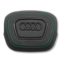 Cache Airbag Audi B9.5 Cuir Alcantara Coutures - vue rapprochée - Becquet Voiture