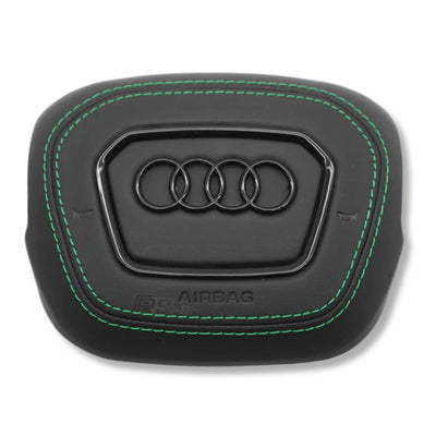 Cache Airbag Audi B9.5 Cuir Alcantara Coutures - vue rapprochée - Becquet Voiture