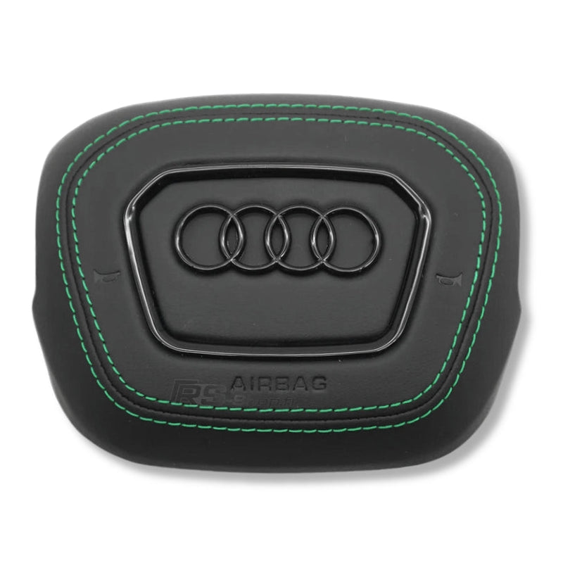 Cache Airbag Audi B9.5 Cuir Alcantara Coutures - vue rapprochée - Becquet Voiture