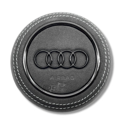 Cache Airbag Audi B9 Cuir Alcantara 13.5cm - en situation - Becquet Voiture
