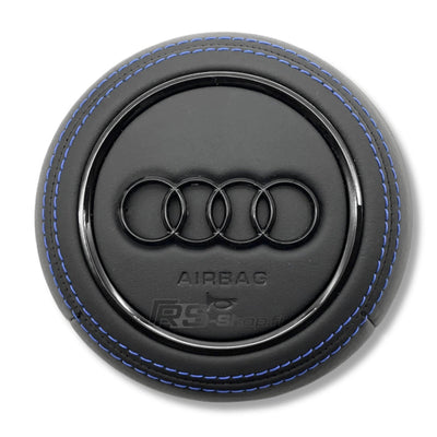 Cache Airbag Audi B9 Cuir Alcantara 13.5cm - packshot studio - Becquet Voiture