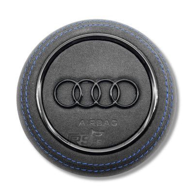 Cache Airbag Audi B9 Cuir Alcantara 13.5cm - vue de face 2 - Becquet Voiture