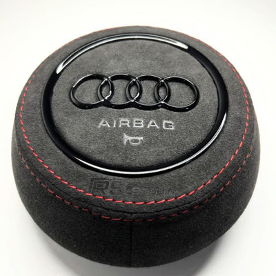 Cache Airbag Audi B9 Cuir Alcantara 13.5cm - vue de profil 2 - Becquet Voiture