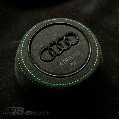 Cache Airbag Audi B9 Cuir Alcantara 13.5cm - vue de trois-quarts 2 - Becquet Voiture