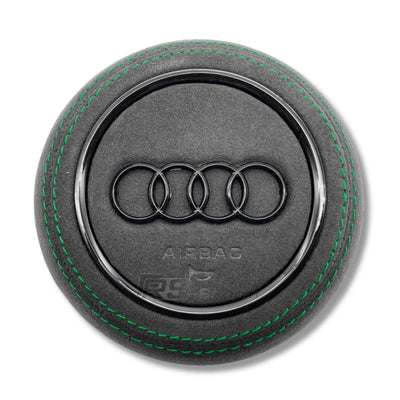 Cache Airbag Audi B9 Cuir Alcantara 13.5cm - vue rapprochée - Becquet Voiture