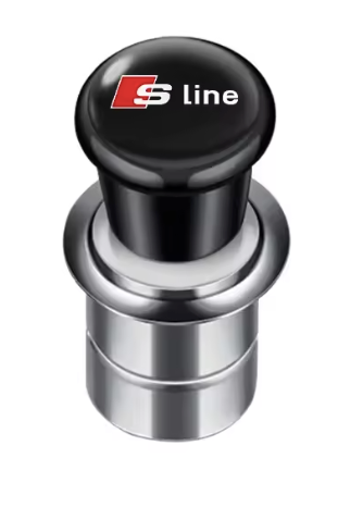 Cache Allume Cigare Audi 4 Anneaux Sline 46mm - vue arrière - Becquet Voiture