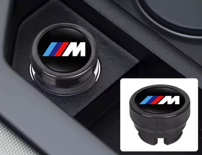 Cache Allume Cigare BMW M Logo Luxe Sport - vue de profil - Becquet Voiture