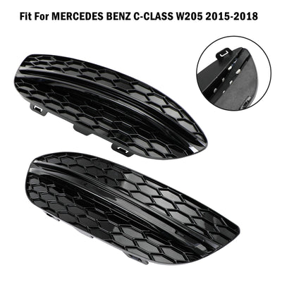 Cache Antibrouillard Avant Mercedes Classe C W205 2015-2018 - détail du montage - Becquet Voiture